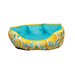 Pet bed with lemon pattern on a white background