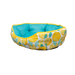 Pet bed with lemon pattern on a white background