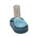 Pet water fountain with a blue bowl on a white background
