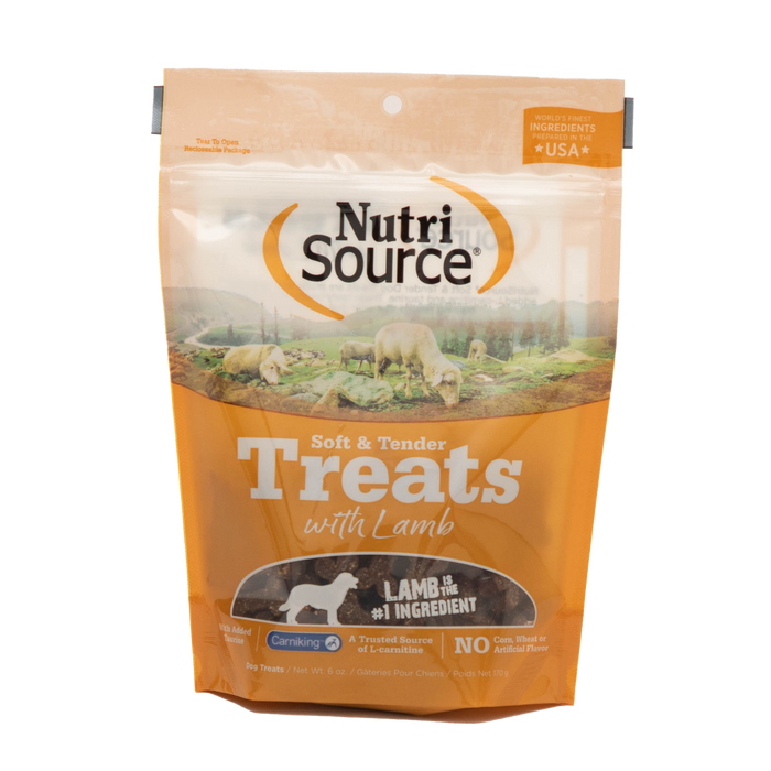 Nutri Source Treats with Lamb on a bag